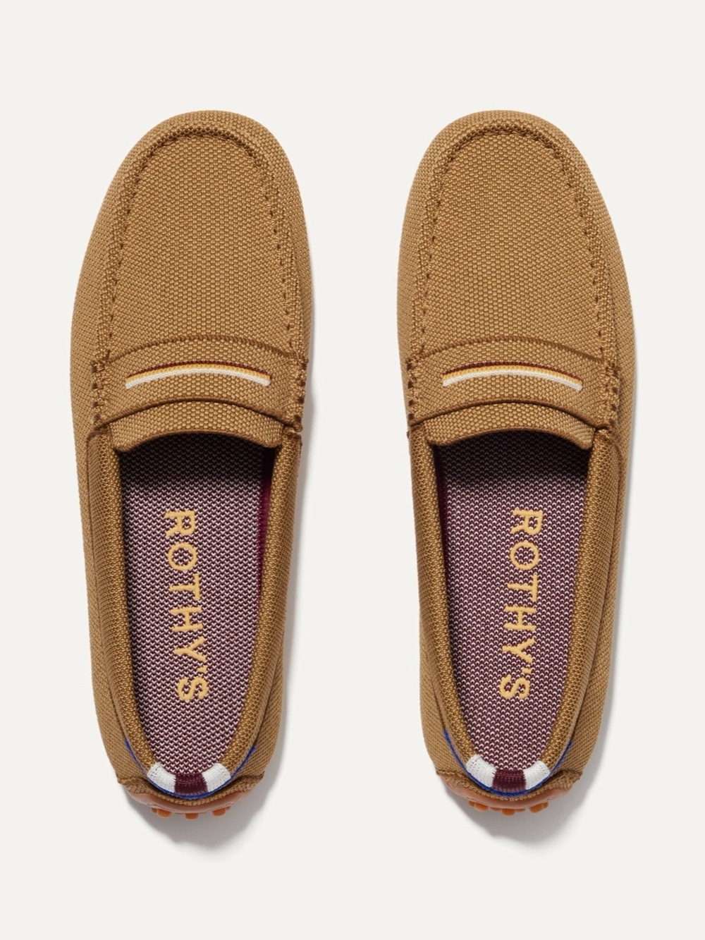 Rothy’s The Daily Driver Loafer Penny Slip-On Sesame Tan Women’s 7.5 Like New